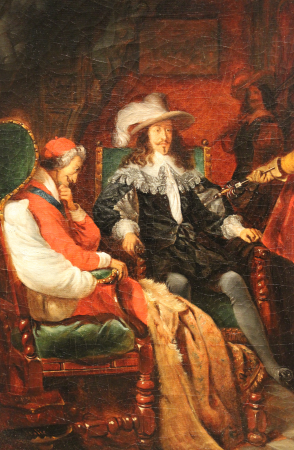 Cinq-Mars returning his sword to Louis XIII., Claudius Jacquand, between 1836 and 1837