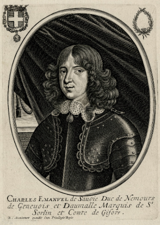 Moncornet - Charles Amédée of Savoy, misidentified with Charles Emanuel of Savoy, Balthasar Moncornet
