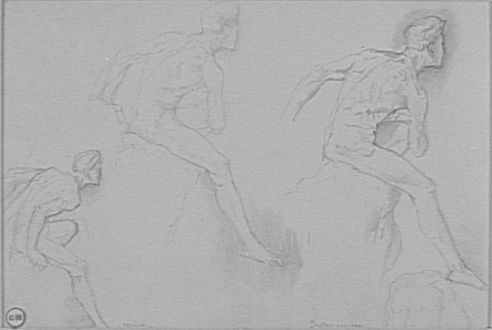 Study sheet for Moses in view of the Promised Land, Gustave Moreau