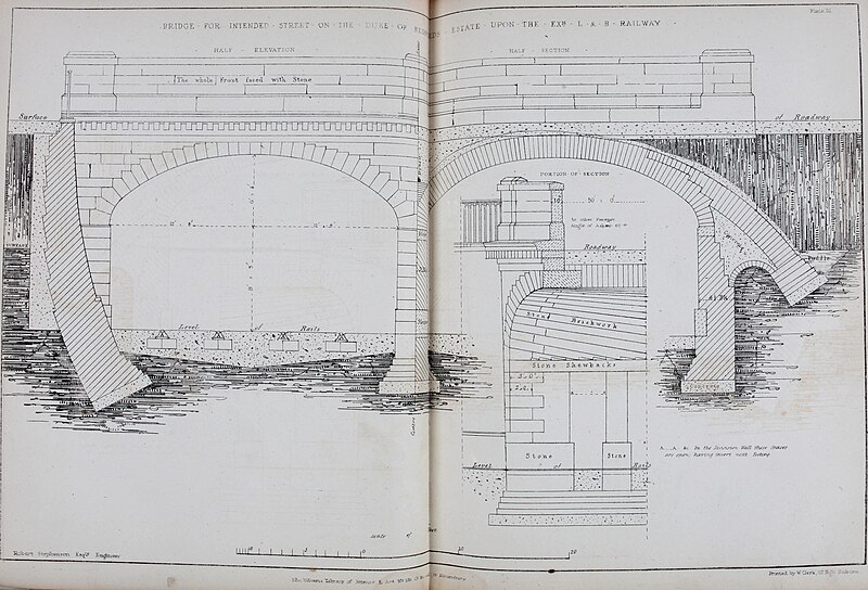 Railway practice. A collection of working plans and practical details of construction in the public works of the most celebrated engineers on the several railways, canals, and other public works (14758351565), Samuel Charles Brees, 1836