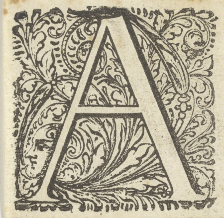 Letter A in een omlijsting met een gezicht, RP-P-BI-4343, Dirck de Bray, between 1600 and 1699