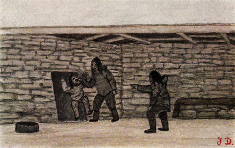 Jakob Danielsen - 02 Kaassassuk lifted by nostrils, Jakob Danielsen, before 1938