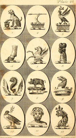 British crests - containing the crests and mottos of the families of Great Britain and Ireland; together with those of the principal cities; and a glossary of heraldic terms (1817) (14803760343), 1817