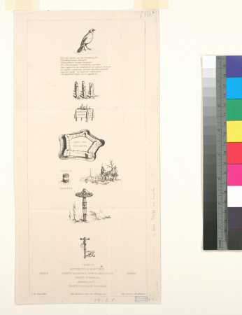 Rebus: Béranger was never truly strong, because he never had the key to the fields., 1854