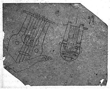 Ingres - MI.867.471, Un bras et deux études de lyre