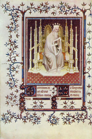 Psalter of Duke Jean de Berry, Scene: King David, André Beauneveu, before 1402
