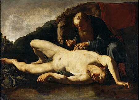 The Good Samaritan, David de Haen, between 1617 and 1622