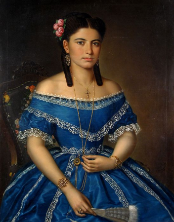 Misu Popp - Femeia in albastru, Mișu Popp, 1868 - 19th century