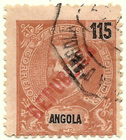 Stamp of Angola - 1914 - Colnect 426538 - King Carlos I - local overprint - REPUBLICA, Carlos I of Portugal