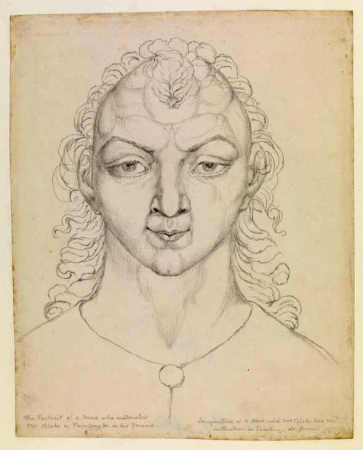 The Man Who Taught Blake Painting in his Dreams after William Blake c1825 attributed to Linnell contrast, John Linnell