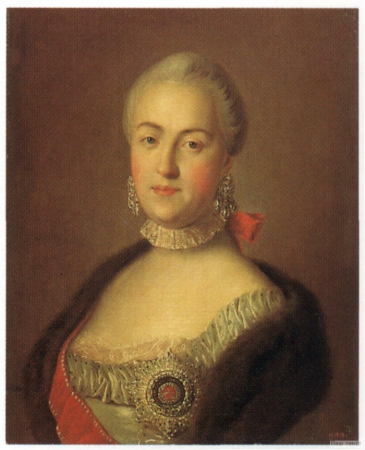 Grand Duchess Catherine Alexeevna by anonymous after Rotari (18th c, Russian museum)