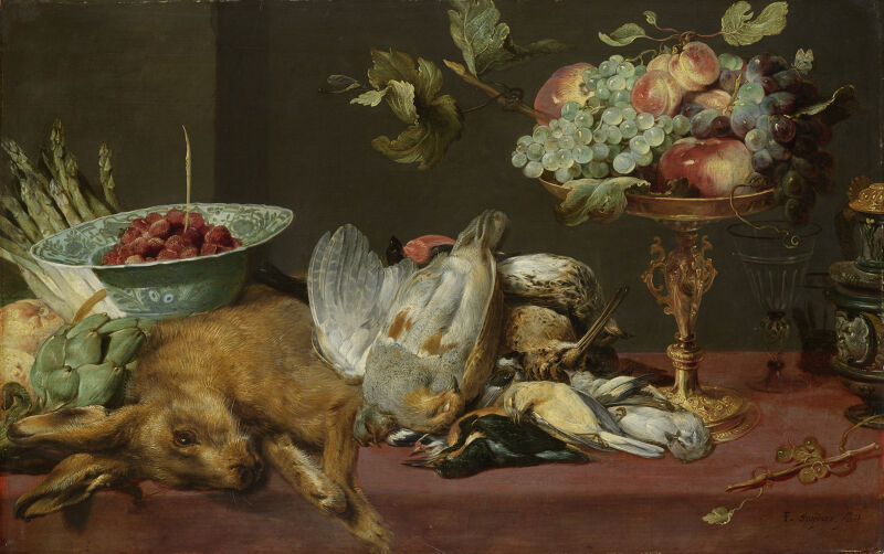 Still life with small dead game and fruits, Frans Snyders, between 1600 and 1657
