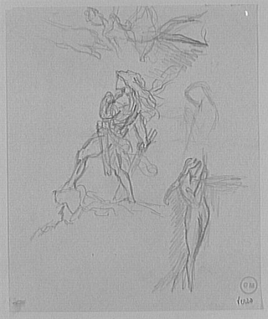 Study sheet for Hercules and the Lernaean Hydra and for Salome dancing before Herod, Gustave Moreau