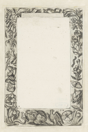 Frame with an empty banderole at the top, Pieter Huys