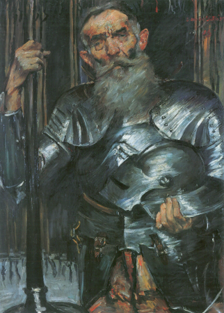 Old man in knight's armor, Lovis Corinth, 1915