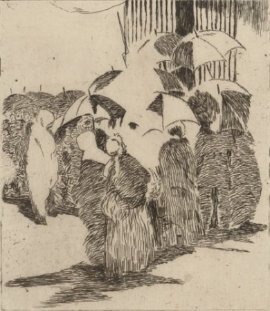 The queue in front of the Butcher's shop, Édouard Manet, between 1870 and 1871