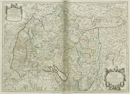 The Circle of Swabia subdivided into all the States which compose it. Taken from the most recent Memoirs / By Mr. Sanson, ...; Cordier sculpted, 1775