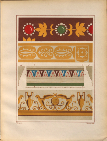 Cornices from the House of Neptune VI 5,3 top two from atrium lower one from Room 20, Geremia Discanno, 1877