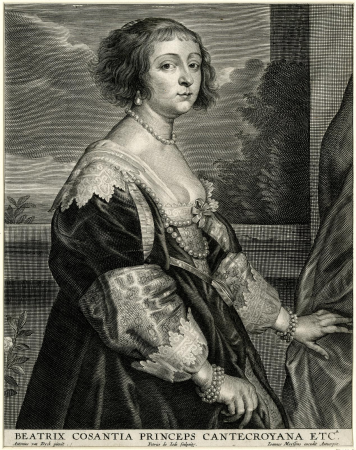 Beatrix Cosantia Princeps Cantecroyana, Pieter de Jode II, between 1640 and 1655