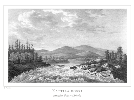 Kattila-koski inunder Polar-Circeln, Lennart Forsten, between 1845 and 1852