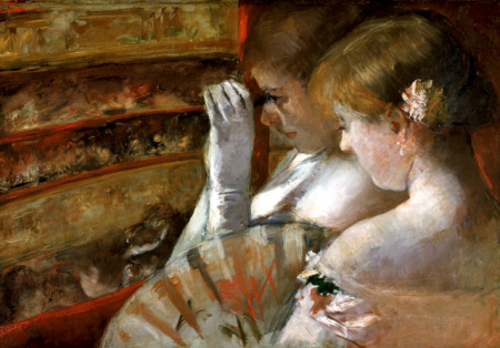 Mary Cassatt In the box, Mary Cassatt, circa 1879