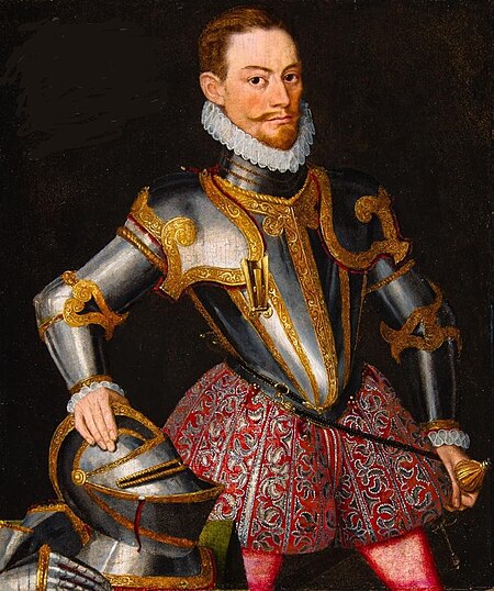 Portrait of an unknown nobleman in armour., Gillis Claeissens, between 1565 and 1770