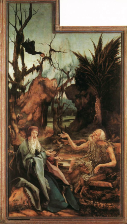 Sts Paul and Anthony in the Desert, Matthias Grünewald, circa 1515