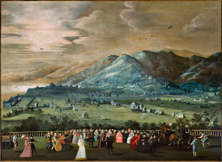 Archduke of Austria and Margaret of Austria at a reception ball in Genoa, Guilliam van Deynum, circa 1600