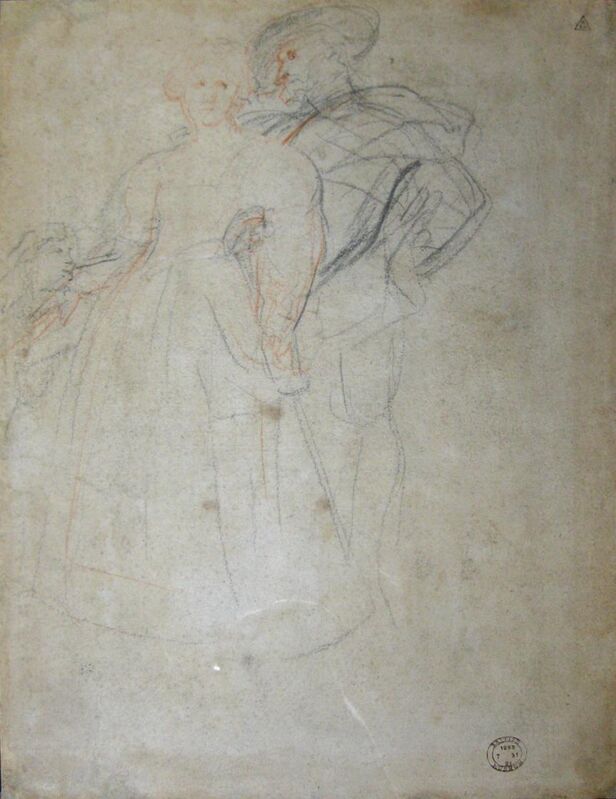 Sketch of Peterpaulrubens with Helene Fourment and child, Peter Paul Rubens