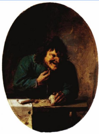 A peasant at a table, Adriaen Brouwer, between 1631 and 1635