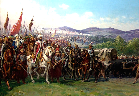 Mehmet II conquering Constantinople, Fausto Zonaro, 1903