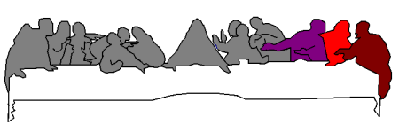 Abendmahl (Matthaeus Judas-Thaddaeus Simon-Zelotes), Leonardo da Vinci