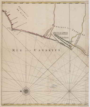 Special map of the coasts of Africa which includes the kingdom of Gualata..., between 1600 and 1699