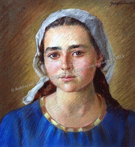 Josef Schneiderka, Portrét dívky, Josef Schneiderka