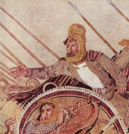 Darius III and Oxyathres in Battle of Issus Mosaic