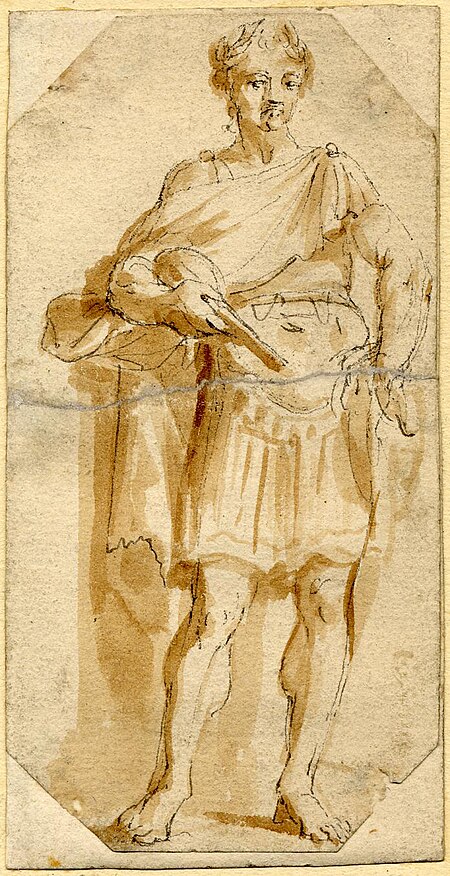 Study for a statue probably of Charles II or James II attributed to Peter Van Dievoet 04, between 1648 and 1687