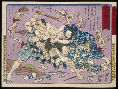 Moral Lessons through Good and Evil (image 1 of 4), Yoshitoshi, 1880