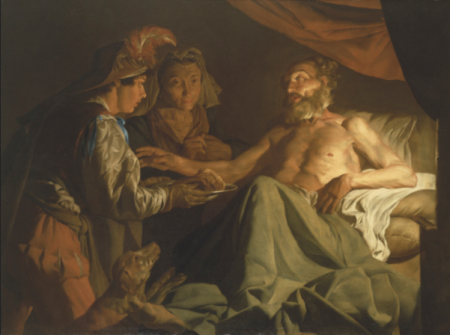 Isaac blessing Jacob, Matthias Stom, circa 1635