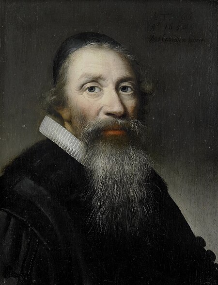 Portrait of a man, probably a preacher, Anthonie Palamedesz., 1650