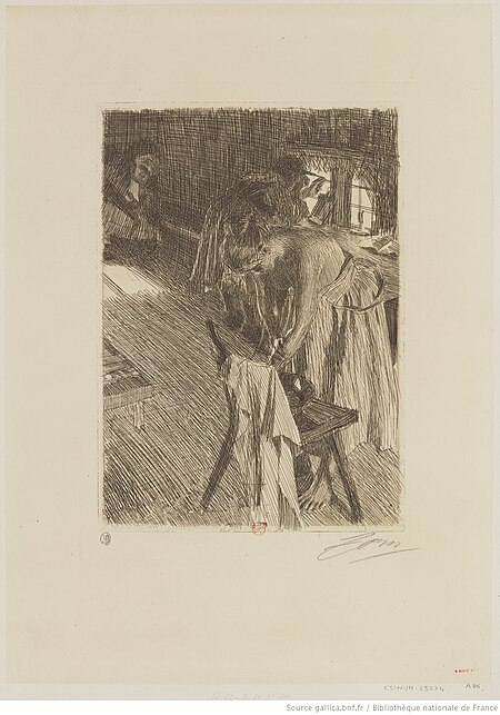 Zorn - Dimanche matin en Dalarne, 2e état, btv1b10522900r, Anders Zorn