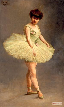 Feliks Cichocki - Tancerka w zielonym stroju 1893, Feliks Cichocki