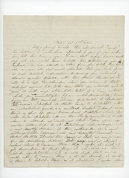 Frances (Appleton) Longfellow to Thomas Gold Appleton, 27 October 1833 (0e9f3a8a-ca92-420b-a1c4-e21de46c0c59), Thomas Gold Appleton