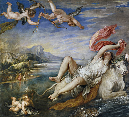 The Rape of Europe, Peter Paul Rubens, between 1628 and 1629