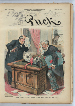 "Poor thing! - they have taken the life out of it!" - Dalrymple. LCCN2012647648, Louis Dalrymple, 24 February 1897
