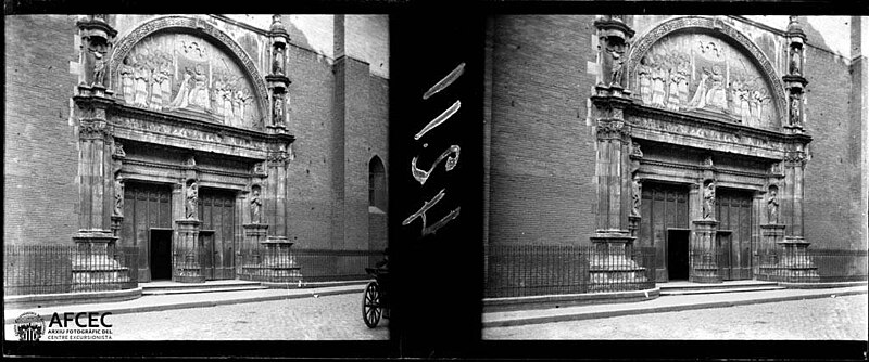Detail of the portal of the church of Notre-Dame la Dalbade, circa 1929