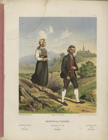 Suits from Aal in Hallingdal, Johan Fredrik Eckersberg, before [1861]