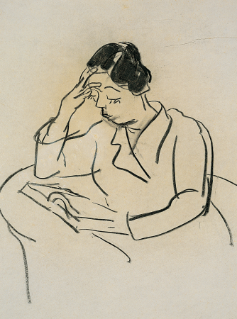 Femme lisant, Joseph Kutter, circa 1935