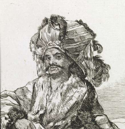 Print, Chef des Indiens (Indian Chief), plate 8 from the series Caravanne du Sultan a la Mecque (Caravan of a Sultan Going to Mecca), 1748, Joseph-Marie Vien