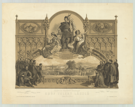 Symbolic and historical representation in memory of Count László Teleky, Franz Kollarž, 1861