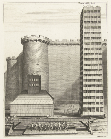 Oorlogsvoertuigen Planche LXV (titel op object), RP-P-BI-7425X, Gérard Edelinck, between 1652 and 1707